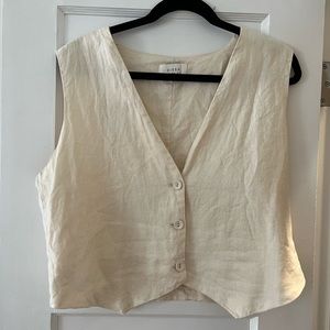 DISSH BANKS BUTTER LINEN VEST